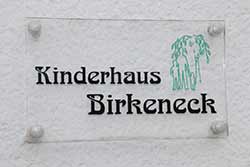 Kinderhaus Birkeneck Wandschild